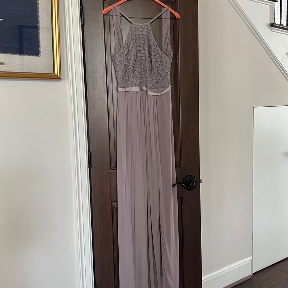 Gray bridesmaid dress